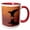 Red/White, variant on 3drose, Mallard Drake Silhouette, 15oz Two-tone Green Mug
