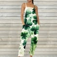 thumbnail image 1 of Styesk Pantalons pour Femmes Combinaisons Sans Manches Amples en Lin Jambes Larges, 1 of 5
