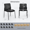 thumbnail image 3 of Costway Office Guest Chair Set of 10 with Breathable Mesh Back Padded Seat for Waiting Room, 3 of 7
