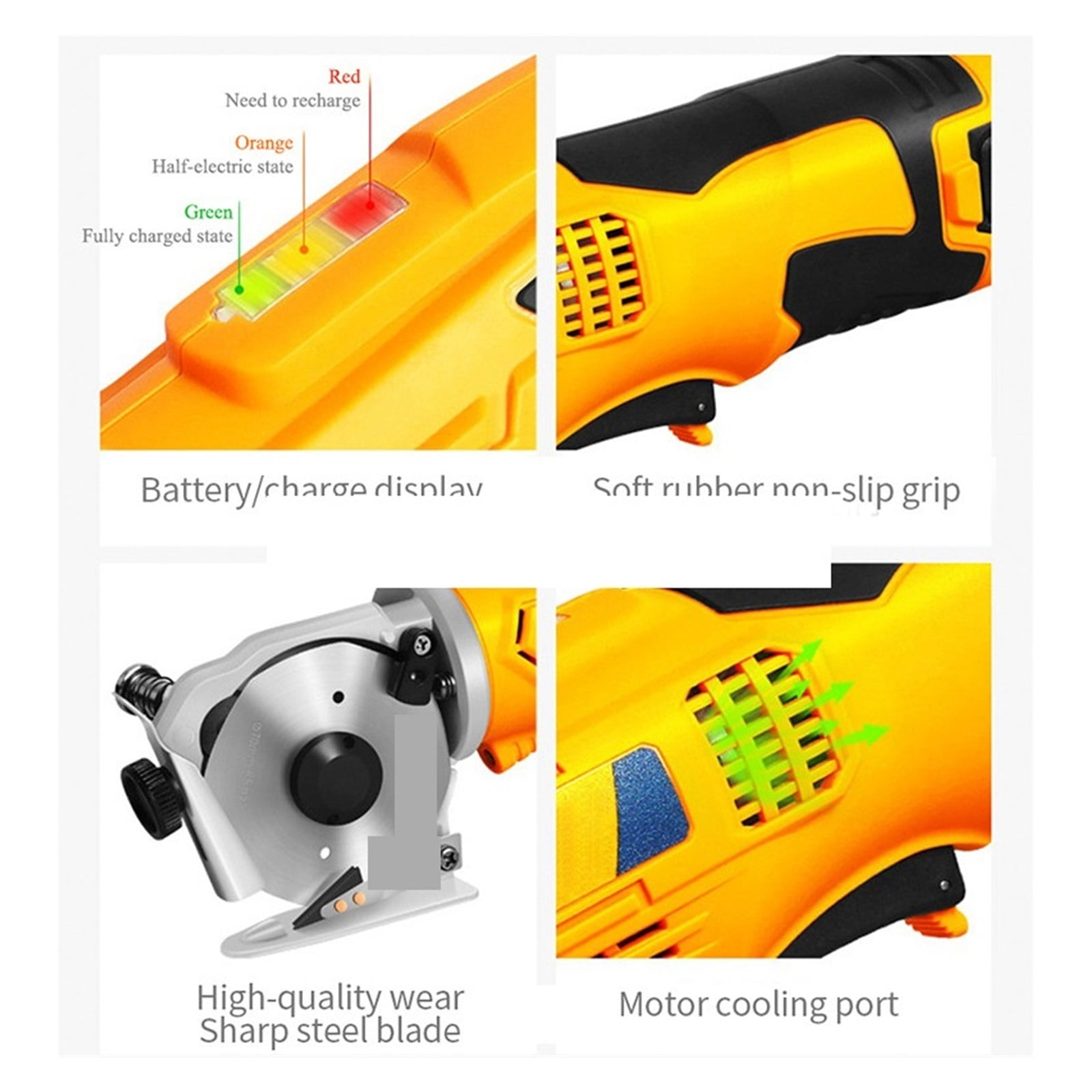 Handheld Circular Knife Cutting Machine Cordless Electric Scissors Electric Fabric Sewing Cutting Tools Handheld Scissors ,Sharp & Durable