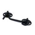 thumbnail image 1 of Window Eye Latch Switch Anti-rust Convenient Cabinet Hook Multi-functional Black Silent Catch Holder with Screws Gate Showcase Black 4inch, 1 of 6