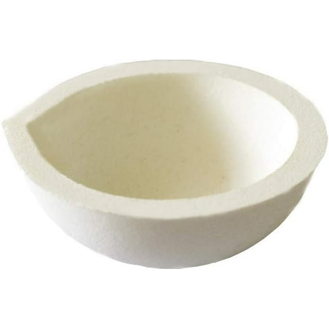 OTOOLWORLD Ceramic Crucible Bowl Dish Cup Furnace Melting Casting Refining Gold Silver Metal (100g x 2)