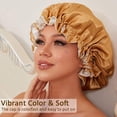 thumbnail image 5 of "Silk Bonnet for Natural Hair Bonnets for Black Women, Satin Bonnet for Long Hair Cap for Sleeping, Large Silk Hair Wrap for Curly Hair Bonnet for Sleeping", 5 of 6