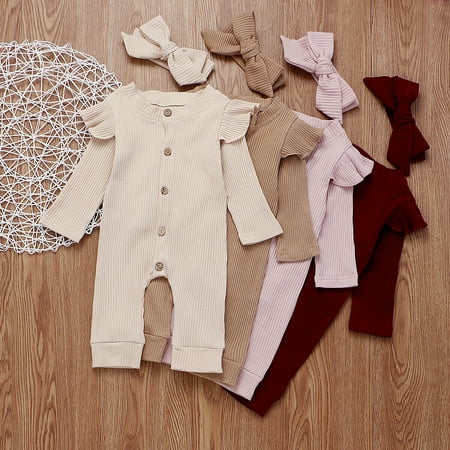 

Hirigin Newborn Baby Girls Boys Kids Cotton Clothes Long Romper Jumpsuit
