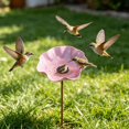 thumbnail image 4 of Clearance Metal Bird Bath for Outside, Garden Freestanding Birdbath & Birdfeeder, Bee Water Feeder with Flower Design, Bird Baths Feeder for Outdoors Garden Patio Yard Lawn Decor, 4 of 4
