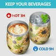 thumbnail image 4 of 12oz Stemless Wine Tumblers Sunflower Vacuum Insulated Stainless Steel Travel Tumbler Cups Mug with Lid and Straw for Champaign,Cocktail,Beer with Cleaning Brush, 4 of 5
