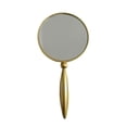 thumbnail image 2 of Espejo de mano de estilo retro, espejo de tocador decorativo de mano, espejo cosmético de forma ovalada, espejos de maquillaje con asa para mujeres y Dorado Macarena Espejo de mano, 2 of 8