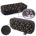 thumbnail image 4 of Lsque Cute Rabbit And Flower Printed Big Capacity PU Leather Pencil Case Large Pencil Pouch Stationery Pen Bag Pencil Holder for Teen, 4 of 6
