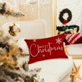 thumbnail image 5 of Christmas Pillow Covers 12 x 20 Inch Set of 2 Merry Christmas Believe White Throw Pillow Covers Winter Xmas Winter Holiday Decorative Cushion Cases for Sofa Couch, 5 of 6
