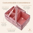 thumbnail image 4 of Babylicious Baby Diaper Caddy| Newborn Changing Table Organizer for Wipes and Diapers | - Blush Rose, 4 of 7
