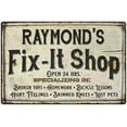 thumbnail image 1 of RAYMOND'S Fix-It Shop Sign Grandpa Dad Wall Decor 12 x 18 Matte Finish Metal 112180006039, 1 of 1