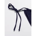 thumbnail image 3 of Women's Frill Trim Ruched Tie Side Triangle Thong Bikini Swimsuit, 3 of 4