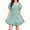 Green, variant on Summer Squareneck Women Shirred Smocked Short Wide Leg Romper Jumpsuit