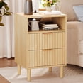 thumbnail image 3 of Ktaxon Nightstand with Charging Station, End Table Wooden Bedside Table Large Capacity Easy to Assemble, Wood, 3 of 11