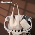 thumbnail image 3 of Montana West Hobo Bags Purse for Women Ultra Soft Foldable Shoulder Slouchy Handbags with Cosmetic bag, Beige, 3 of 7