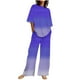 thumbnail image 1 of Conjunto Corto para las Mujeres Casual Suelto Encaje Casa Pantalones Impresos Y Blusa de Cuello Redondo de Dos Piezas, 1 of 5