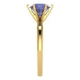 thumbnail image 3 of Solitaire Engagement Ring for Women - 2ct Simulated Tanzanite in 14K Yellow Gold Promise Ring, 3 of 6