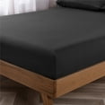 thumbnail image 2 of JML King Bed Sheet Set 6 Piece, Brushed Microfiber Sheet Set With 14" Deep Pockets,Black, 2 of 5