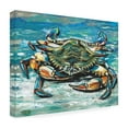 thumbnail image 3 of Trademark Fine Art Carolee Vitaletti Blue Palette Crab I Canvas Wall Art - 14x19, 3 of 5