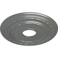 thumbnail image 3 of Ekena Millwork 15 3/8"OD x 3 5/8"ID x 1"P Dublin Ceiling Medallion (Fits Canopies up to 8 1/4"), Hand-Painted Silver, 3 of 6