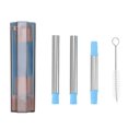 thumbnail image 2 of Straw, Environmental Protection Foldable Straw Stainless Steel Easy To Clean With Cleaning Brush For Office, 2 of 8