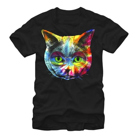 Men's Tie-Dye Hippie Cat T-Shirt