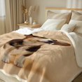 thumbnail image 2 of Pembroke Welsh Corgi Design Fleece Blanket, Beige, Dog Puppy Pattern Blanket for Kids Adults, Sherpa Throw Fuzzy Blankets Baby(30"x40"), 2 of 6
