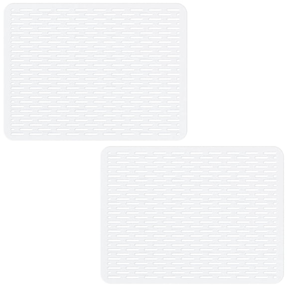 Bligli 15.7x11.8inch Kitchen Sink Mat, PVC Eco-Friendly Bottom Protector with Fast Drain & Anti-Slip, Clear