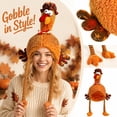 thumbnail image 5 of Thanksgiving Turkey Hat Turkey Head Costume Plush Gobbler Hat for Thanksgiving Trot Dress Up Party, Role Play and Carnival Cosplay, 5 of 5