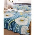 thumbnail image 3 of Quilts Twin XL Size, Spring Summer Floral Soft Comforter Bedding Set for Bed, Watercolor Summer Dragonfly Lightweight Quilted Bedspread with Pillow Cover(2 Pieces) for All Season, 68x98 Inch, 3 of 6
