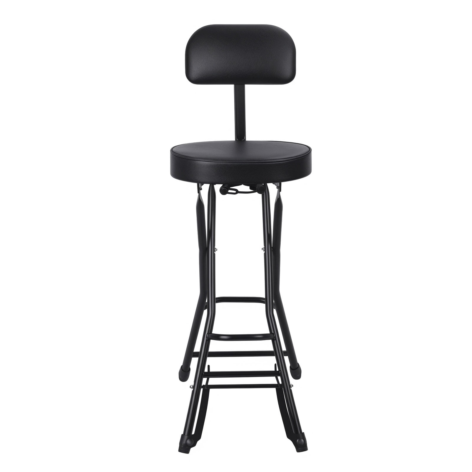 Yedigre Guitar Stool with Padded Cushion, Heavy-Duty Ergonomic Backrest, Folding Chair with Guitar Stand, Adult Portable Folding Stool