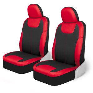 Motor Trend Waterproof Neoprene Front Seat Covers, Red/Black