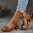 thumbnail image 5 of Summer Sandals for Women 2025 Arch SupportChunky Heel Open Toe Ankle Strap Slippers Summer Casual Women Beach Fashion Lazy Shoes, 5 of 5