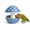 Blue, variant on EVHRZN Cute Mushroom Ceramic Bird Water Dispenser & Seed Bowl, Premium Glazed Anti-Dust Feeding Dish for Small Parrots, Conures, Hamsters, Heavy Duty Cage Accessory