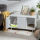 thumbnail image 3 of Costway Recinto Arenero Escondido para Gatos Mesita Decorativa con Doble Puerta para Gatitos Nuez 90 x 50 x 50 cm, 3 of 4