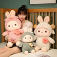 thumbnail image 3 of Poupée Lapin Expression Vive Remplissage Complet Douce Confortable Adorable Compagnie Coton PP Lapin Transformé Cochon Peluche Poupée pour Cadeau, 3 of 10