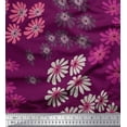 thumbnail image 1 of Soimoi Poly Georgette Fabric Artistic Flower Print Sewing Fabric Yard 52 Inch Wide, 1 of 3