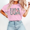 thumbnail image 4 of jobturf American Flag Tops Women Summer Cute Short Sleeve Tunic Shirt Patriotic 4th of July Tee Memorial Day Tshirt Girls Crop Tops, 4 of 6