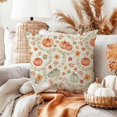 thumbnail image 4 of Orange Pumpkin Fall Throw Pillow Covers 18x18 Inch Set of 2 Pink Floral Black Outdoor Farmhouse Cottage Autumn Decorations Decorative Throw Pillows Cases for Home Living Room Couch Decor, 4 of 6