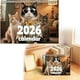 thumbnail image 1 of Calendario de pared con gatos divertidos 2026 | Planificador mensual para la escuela, la oficina y el hogar | Organizador de 12 meses con diseños felinos humorísticos, 1 of 3