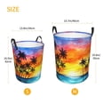 thumbnail image 5 of PHELIKA Palm Trees Silhouette At Sunset 02 Laundry Basket 65L Large Foldable Round For Dirty Clothes Toy Storage, 5 of 6