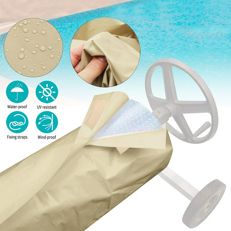 18Ft Heavy Duty Waterproof Solar Blanket Cover for Pool Reel for