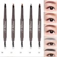 thumbnail image 4 of Lápiz de cejas automático de doble cabezal, maquillaje Natural de 5 colores, resistente al agua, de larga duración, fácil de usar, con pincel, 4 of 4