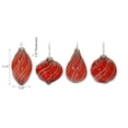 thumbnail image 2 of Red Glass Ornament With Gold Glitter - Set of 12, 2 of 3