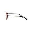 thumbnail image 3 of Womens Mod Shield Cat Eye Plastic Sunglasses Black Red, 3 of 4
