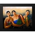 thumbnail image 2 of West, Ronald 14x12 Black Modern Framed Museum Art Print Titled - Ladies with Flowers, 2 of 5