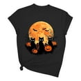 thumbnail image 2 of Busydd Womens Fall Tops Trendy Round Neck Halloween Graphic Tees for Women Comfortable Casual Cotton T Shirts for Women Short Sleeve Womens T Shirts XL, 2 of 3