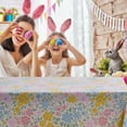 thumbnail image 4 of Serafina Home Spring Easter Vinyl Flannel Backed Tablecloth, 52" x 70", Traditional, Pastel Flowers, 4 of 8