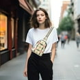 thumbnail image 4 of FORMRS Womens Crossbody Sling Bag Travel Daypack Shoulder Chest Backpack, Retro Green Stars, 4 of 7