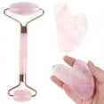 thumbnail image 1 of MesaSe Rouleau de Massage Facial Cristal Jade Rouleau Pierre Rose Naturelle Outil Beauté Peau, 1 of 6